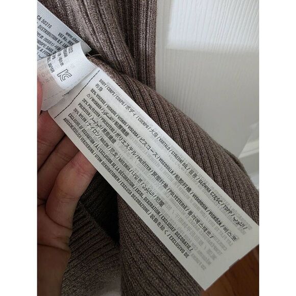 Abercrombie & Fitch Collared Sweater dress, Brown Small P NWT - Picture 9 of 12